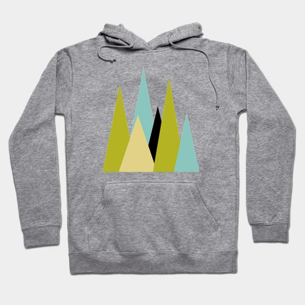 Mid Century Modern Triangles Hoodie by OrchardBerry